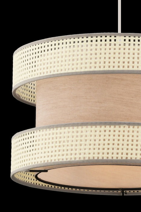 Opviq Lámpara de Araña Halo Blanco y Beige Opviq Lámpara de Araña Halo Blanco y Beige